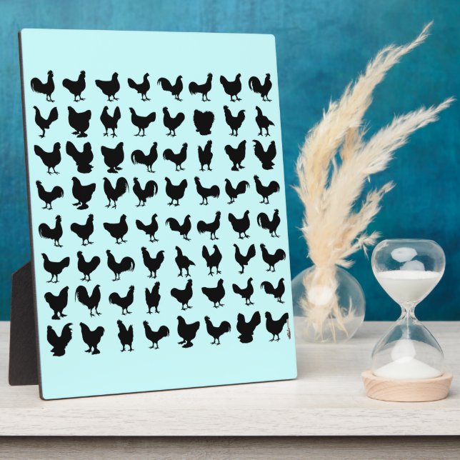 Hühner-Silhouetten Fotoplatte (Seite)
