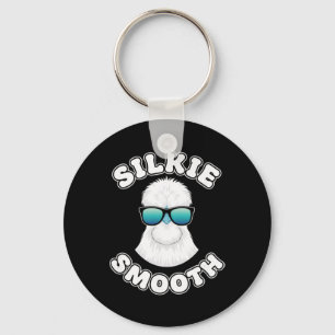 Hühner Silkie glatt, cool Silkie mit Shades  Schlüsselanhänger