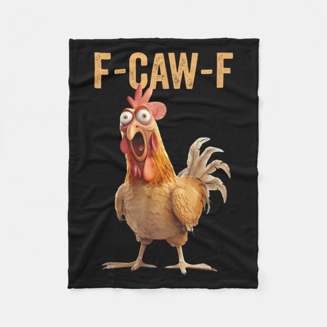 Hühner-Spaß F-caw-f-Shirt Unangemessenes Zitat Ro Fleecedecke (Vorderseite)