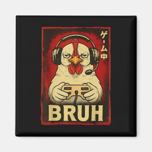 Hühner-Spiel Bruh Lustiges Hühner-Video Gaming Gam Magnet