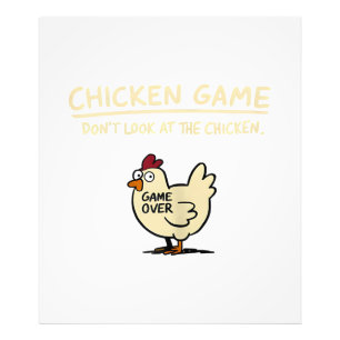 Hühner Spiel Schau nicht auf das Huhn Lustiges Huh Fotodruck