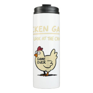 Hühner-Spiel Schau nicht auf das Huhn Lustiges Huh Thermosbecher