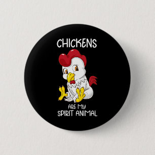 Hühner-Spirit-Animal-Frauen Hühnerbauer Coop Huhn Button