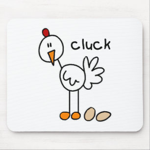 Hühner Stick Figure T-Shirts und Geschenke Mousepad
