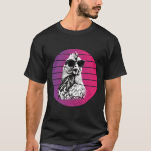 Hühner Sungles Coole Skizze Federn Humor Tier T-Shirt