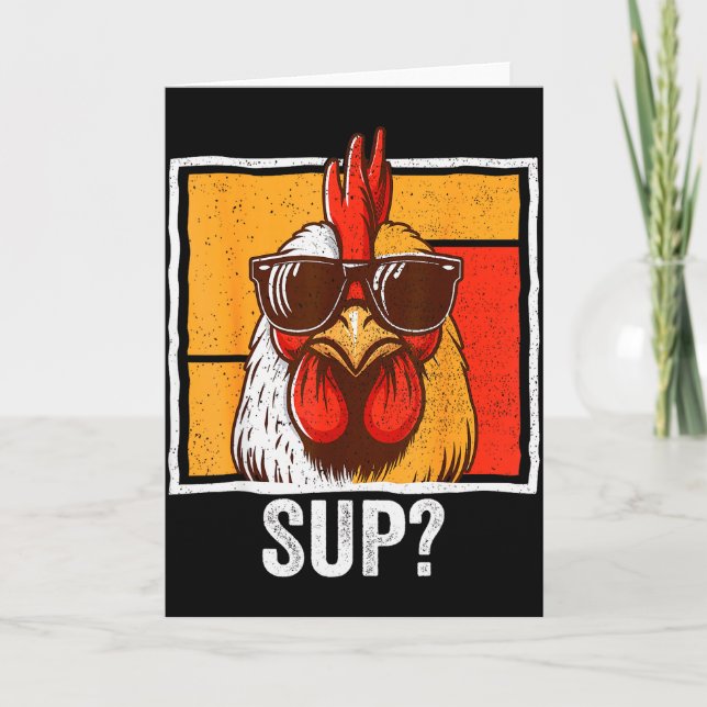 Hühner Sungles Tierfarm Lustig Für Bauer Männer W Karte (Vorderseite)