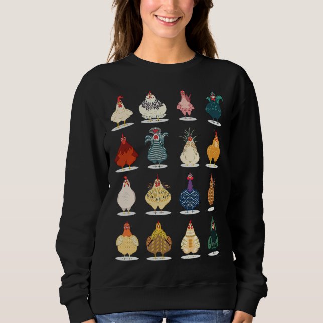 Hühner Süße Hühner Tier Meme  Bauer Huhn Sweatshirt (Vorderseite)