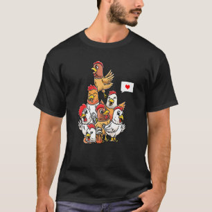 Hühner Tier Geflügel Landwirt Männer Frauen Kinder T-Shirt