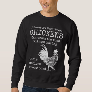 Hühner und Coole Angepasste Hühner Sweatshirt