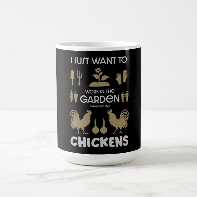 Hühner und Gartenbetriebe Kaffeetasse (Mittel)