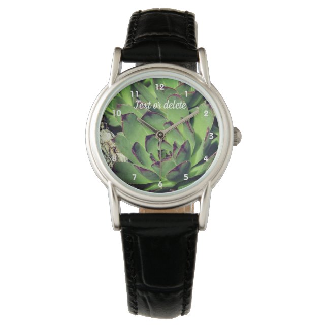 Hühner und Hühner-Gartensukkulturen Personalisiert Armbanduhr (Vorderseite)