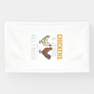 Hühner Und Jesus Vintage-Farm-Glaubens-Shirt_1 Banner