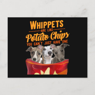 Hühner und Kartoffeln Chips Funny Dog Mama Papa Postkarte