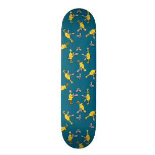 Hühner und Kettensägen blau Skateboard