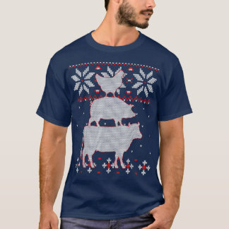 Hühner und Kuh Ugg Weihnachtsgebäck, Viehzucht T-Shirt