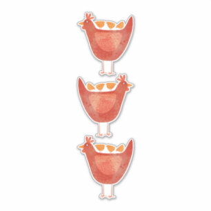 Hühner und Küken Aufkleber