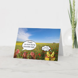 Hühner und Ostereier Karte