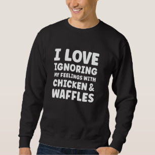 Hühner und Waffeln für Frauen Funny Chicken Sweatshirt