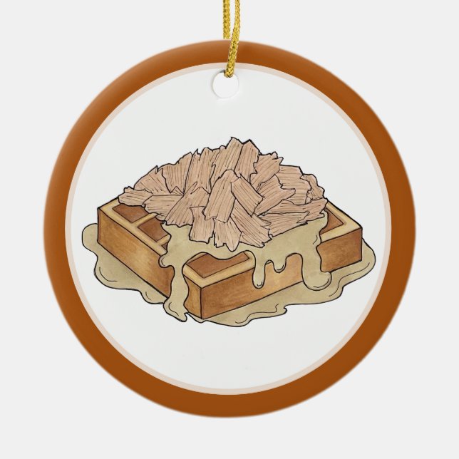 Hühner und Waffeln Pennsylvania Dutch Amish Food Keramik Ornament (Vorne)