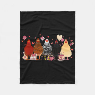 Hühner-Valentinstag-T-Shirt Herzkrankheiten Lover Fleecedecke