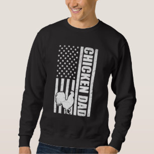 Hühner-Vater 4. Juli Farmer Patriotischer Vatertag Sweatshirt