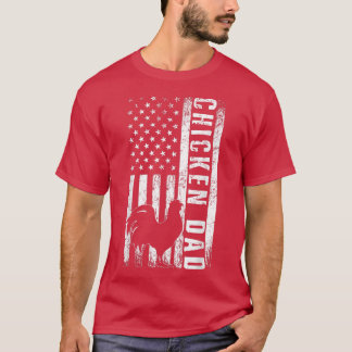Hühner VATER American Flag Geflügel Bauer Vater Fa T-Shirt
