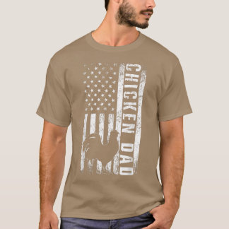 Hühner VATER American Flag Geflügel Bauer Vater Fa T-Shirt
