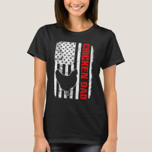 Hühner-Vater Amerikanische Flagge T-Shirt
