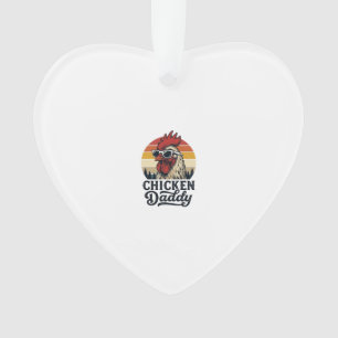 Hühner-Vater-Hahn Vintage-Sonnenuntergang-Vektor-D Ornament