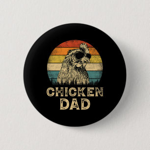 Hühner Vater Hühnerliebhaber Papa Vatertag Button
