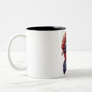 Hühner-Vater Vatertags-T-Shirt für Männer Zweifarbige Tasse