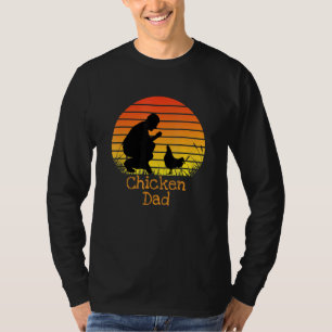 Hühner Vater Vintag Retro Sunset Hühner Bauer T-Shirt
