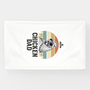 Hühner-Vater Vintage-Sonnenuntergang Lustiger Hühn Banner