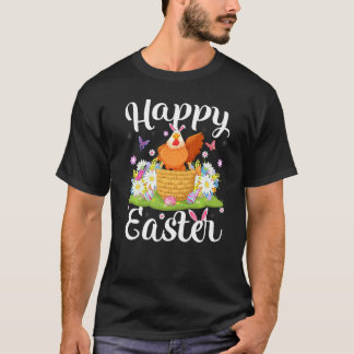 Hühner Vogel Ostern Eier Suchen Floral Huhn Eas T-Shirt