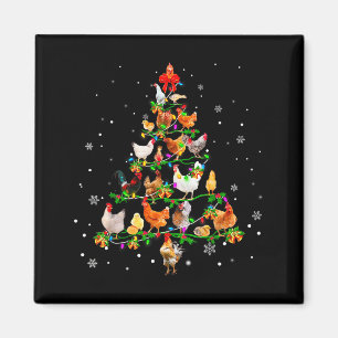 Hühner-Weihnachtsbaum-Ornament Deko Weihnachten  Magnet
