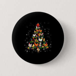 Hühner-Weihnachtsbaum-Ornament-Dekor Weihnachten Button