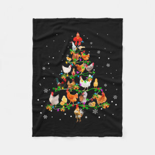 Hühner-Weihnachtsbaum-Ornament-Dekor Weihnachten Fleecedecke
