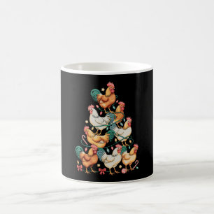 Hühner-Weihnachtsbaumlichter Weihnachten Feriensai Kaffeetasse