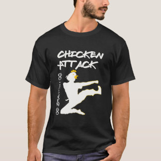Hühnerangriff Huhn Go Weiße Ninja Meme T-Shirt