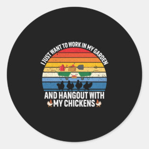 Hühnerart mit meinen Hühnern Runder Aufkleber