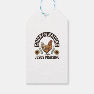 Hühneraufzucht Jesus Preisend Vintage Farm Shirt_ Geschenkanhänger