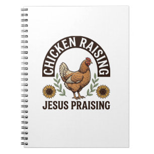 Hühneraufzucht Jesus Preisend Vintage Farm Shirt_ Notizblock