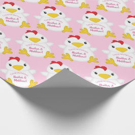 HühnerBaby-Dusche Rosa Geschenkpapier