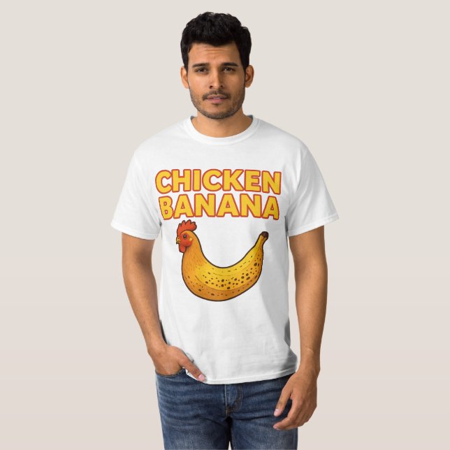 Hühnerbanana Madness 🐔 🍌 T-Shirt (Vorne ganz)