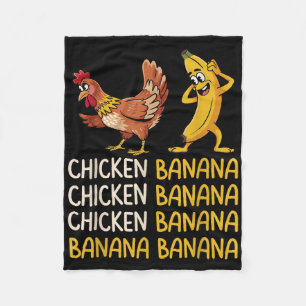 Hühnerbanane Fleecedecke
