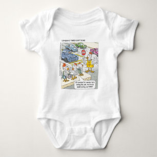 Hühnerbarrieren Lustige Cartoon-Geschenke & T-Shir Baby Strampler
