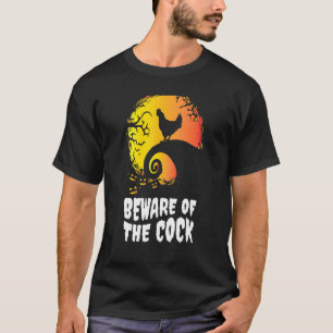 Hühnerbauer Huhn Gruseliger Hahn Hühner Hal T-Shirt