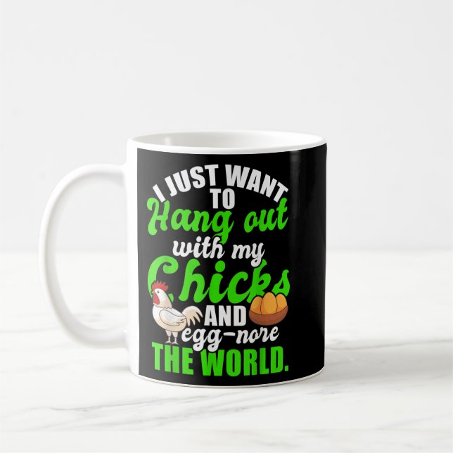 Hühnerbesitzer Hühnerkuchen Funny Quote Hühneroutf Kaffeetasse (Links)