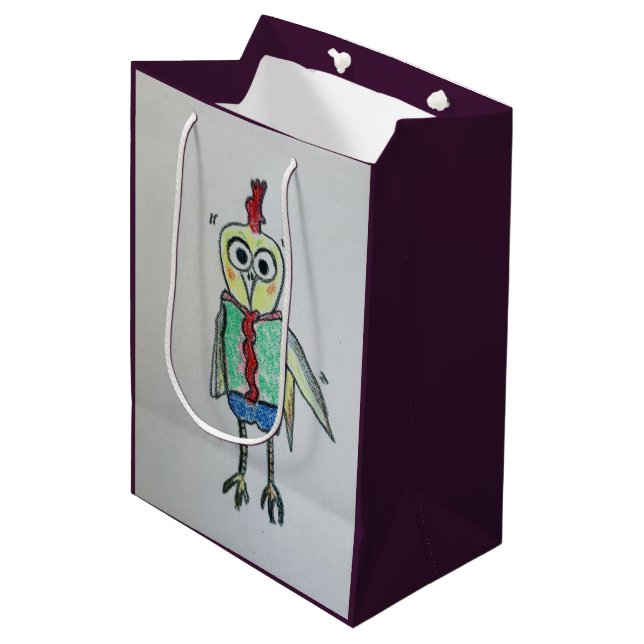 Hühnerbeutel Mittlere Geschenktüte (Vorderseite Schrägansicht)