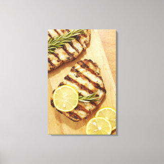 Hühnerbrüste, gegrillt leinwanddruck